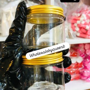 150g Foreign clear jar with gold lid