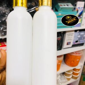 250ml white bottle with press cover