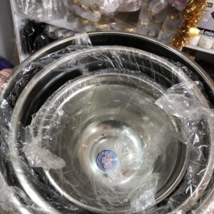 3set silver mixing bowls