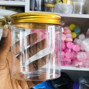 500g Foreign cear jar with gold lid