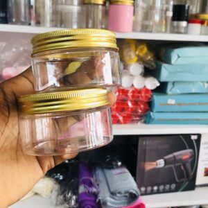 100g foreign clear jar with gold lid