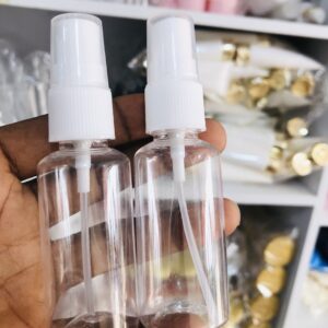 30ml clear spray bottle with white cover