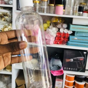 500ml clear bottle with white flip cover