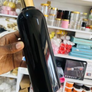 500ml Black bottle with gold press lid
