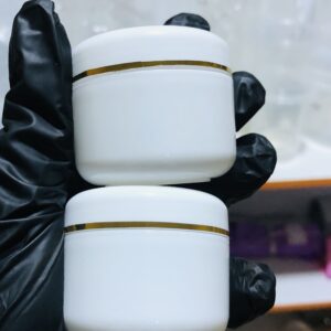 50g all white container with gold line