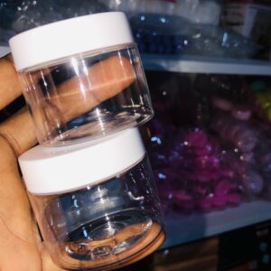 50g clear container with white lid