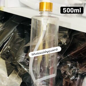 500ml foreign clear bottle with gold pump