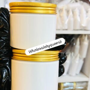 150g foreign white jar with gold lid