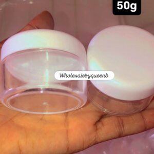 50g local clear jar with white lid