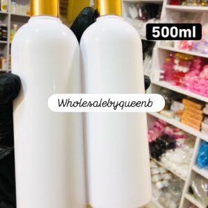500ml white foreign bottle with gold press cover