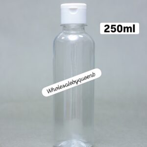 Clear bottle with white flip cover -250ml